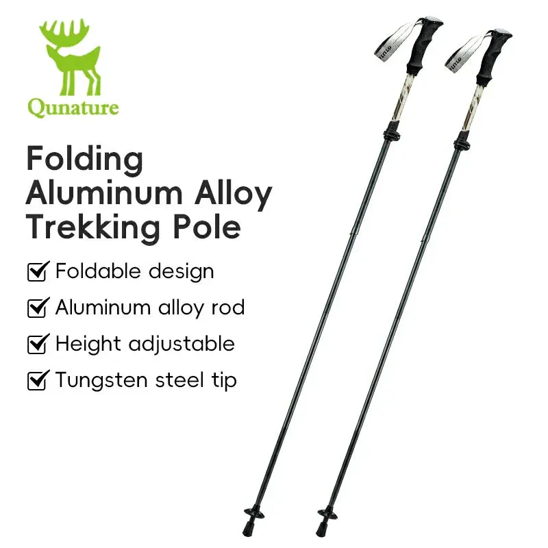 Aluminum Express international shipping Pole Grip Trekking Excellent customer service Height Foldable and Qunature Adjustable Lightweight with
