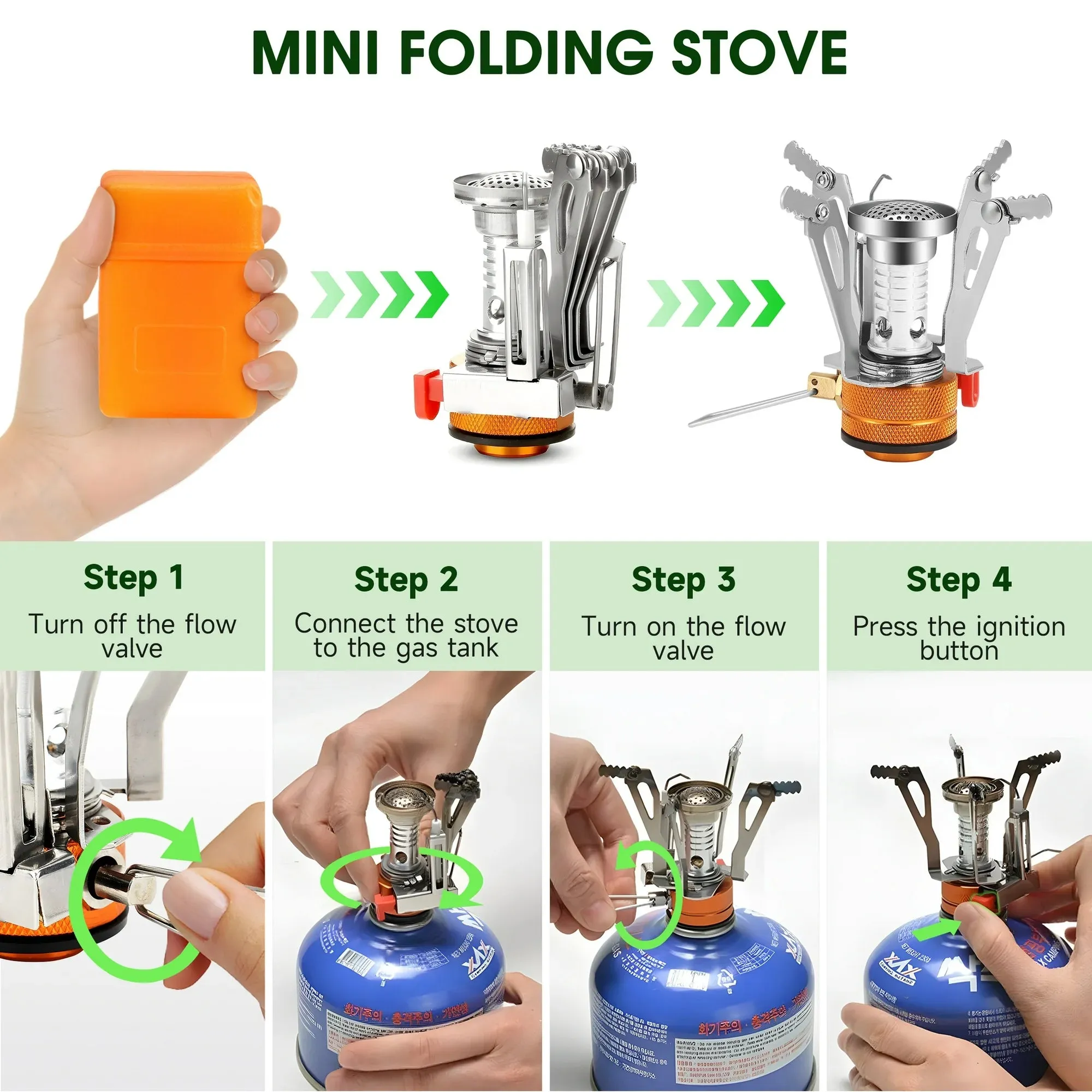 AMTPM 22pcs Camping Cookware Set, Camping Mess Kit with Folding Camping Stove Collapsible Bucket Aluminum Pot Pan for Outdoor Camping Hiking Backpacking Picnic