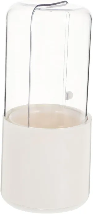 Angoily Cosmetic Storage Box Travel Makeup Brush Bag White Large Capacity Cosmetics Brush Case 180° Side Open