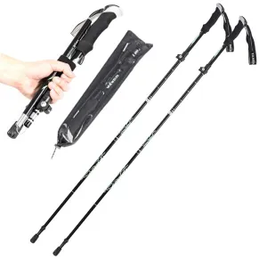 Anti-Shock Trekking Poles Telescopic & Collapsible for Outdoor Adventures