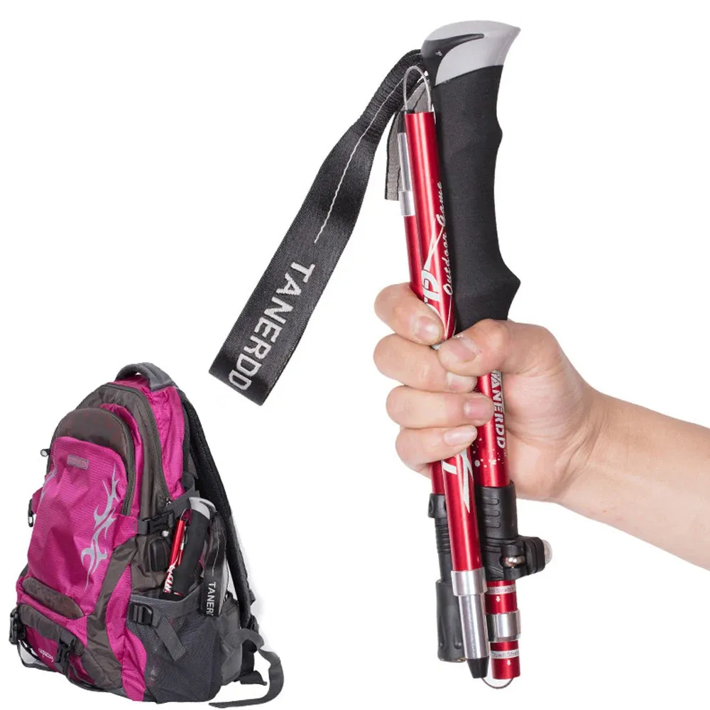 Anti-Shock Trekking Poles Telescopic & Collapsible for Outdoor Adventures