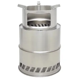 APG Large Size Camping Wood Stove Split Portable Gas Stainless Steel Gas Firewood Burners