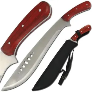 Armory Replicas - Book of Eli Stainless Steel Machete Knife - Premium-Quality, Authentic Kukri Design, and Rust-Resistant - 15-inch Blade with Nylon Sheath