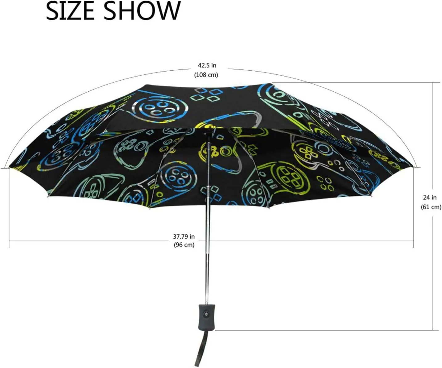 Automatic Umbrella One Touch Auto Open and Close Button Compact Travel Umbrella for Women Men Kid