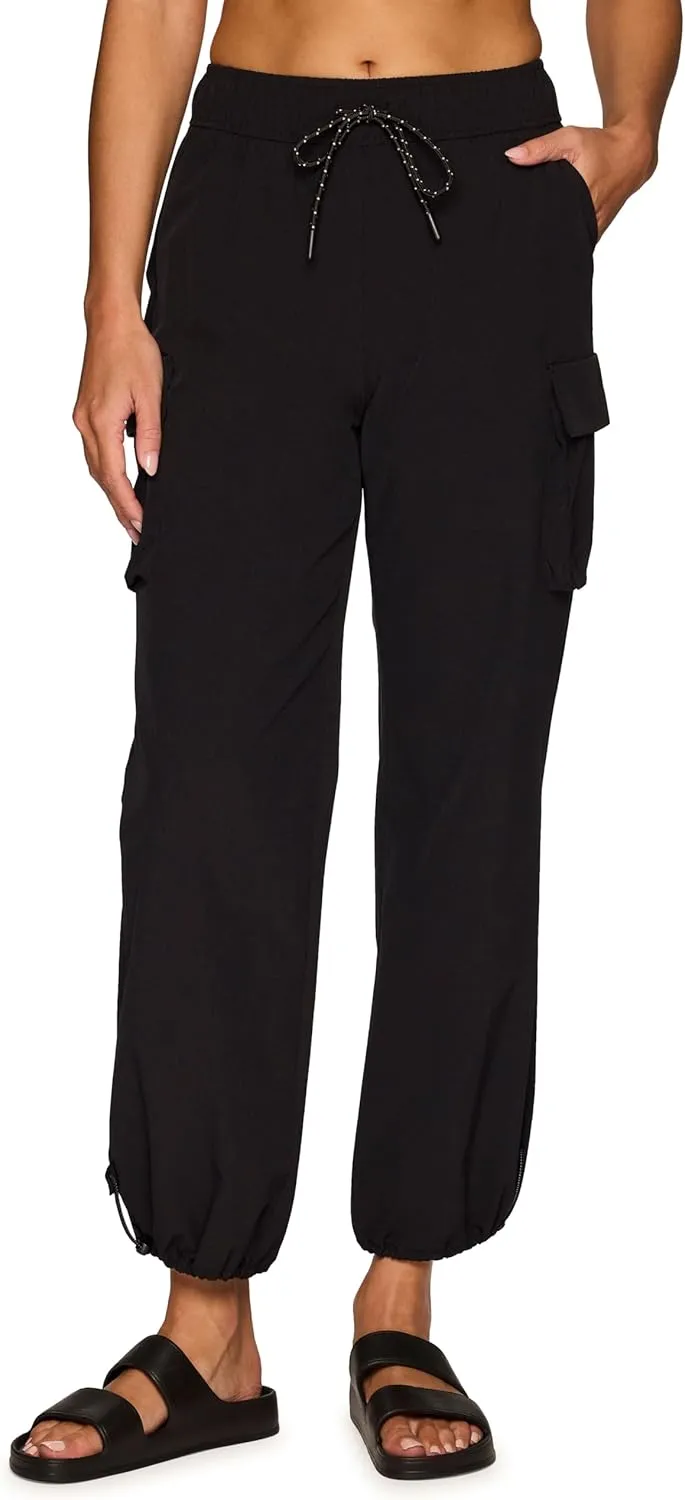 Avalanche Women's Parachute Pants, Ripstop Cargo Pants Lightweight Quick Drying Hiking Joggers for Women