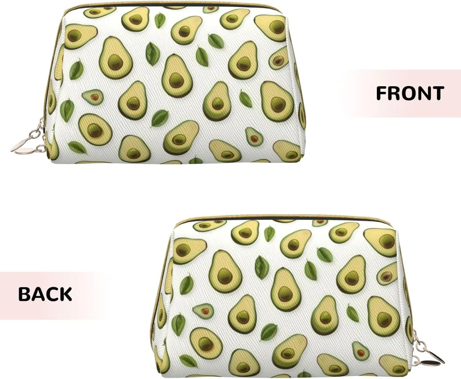 Avocado Toiletry Pouch, Travel-Friendly Makeup Organizer For Makeup Brushes, Lipsticks