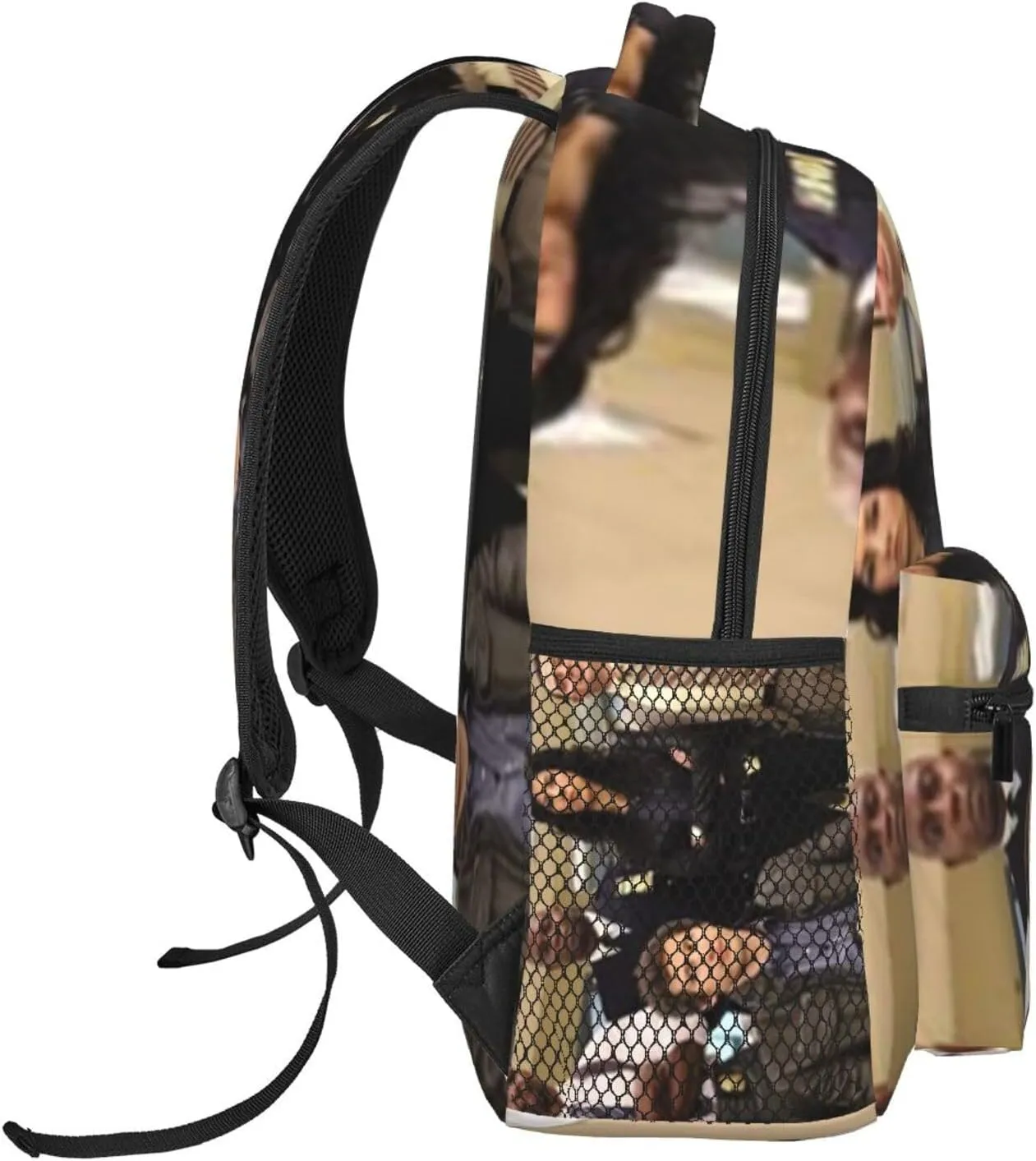 B-rooklyn Nine-Nine Casual Student Backpack With Adjustable Shoulder Straps And Cushioned Back For Comfort Black
