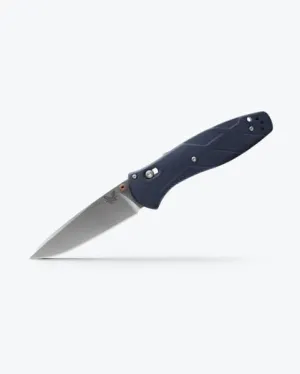 Benchmade - Barrage 581 EDC Knife, Plain Edge, Drop-Point Blade, Blue Canyon Richlite Handle (581-03)