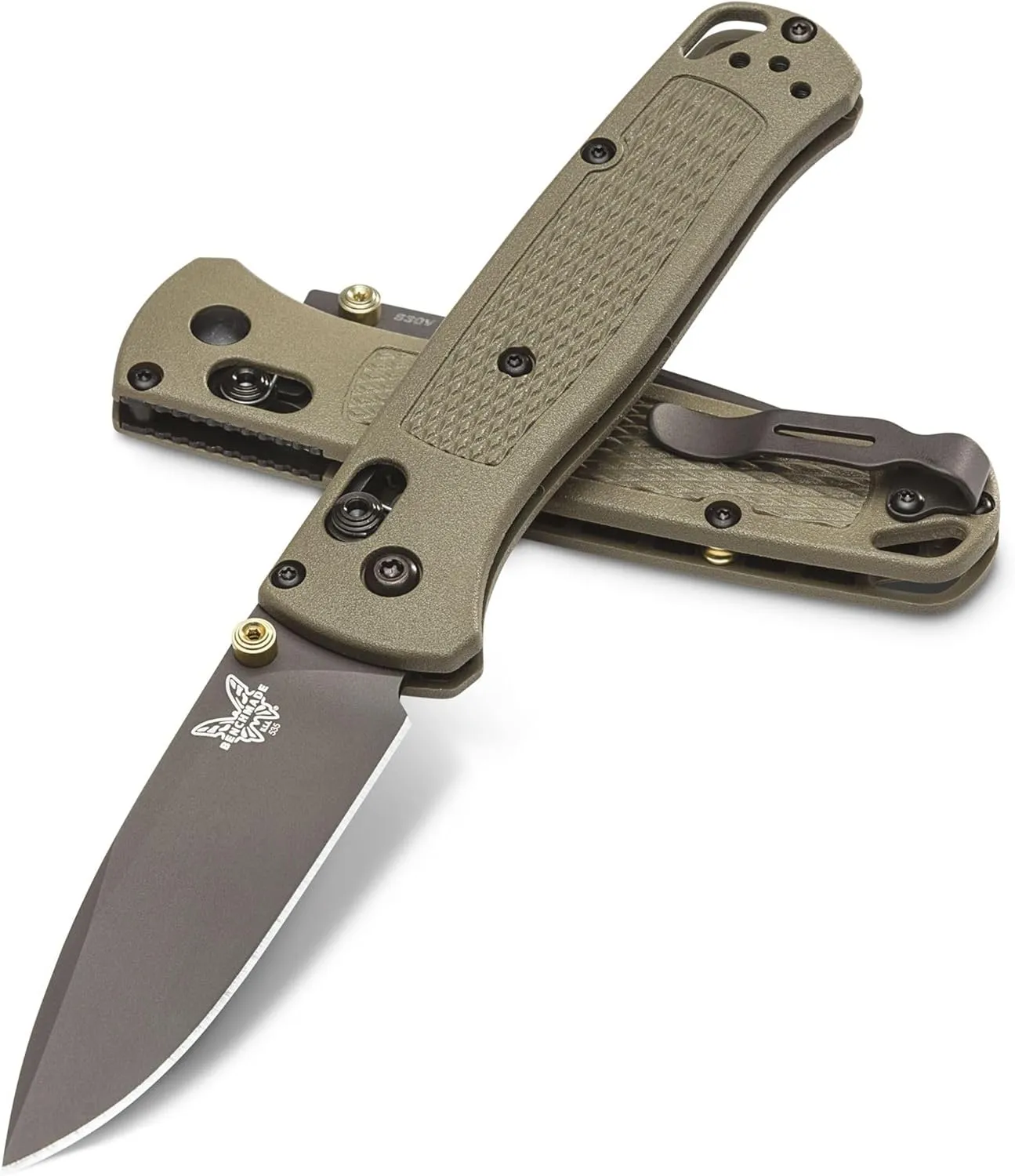Benchmade - Bugout 535 EDC Knife with Ranger Green Grivory Handle (535GRY-1)