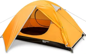 Bessport Camping Tent 1/2/3/4 Person Tent Waterproof Two Doors Backpacking Tent Easy Setup Lightweight for Outdoor, Hiking Mountaineering Travel