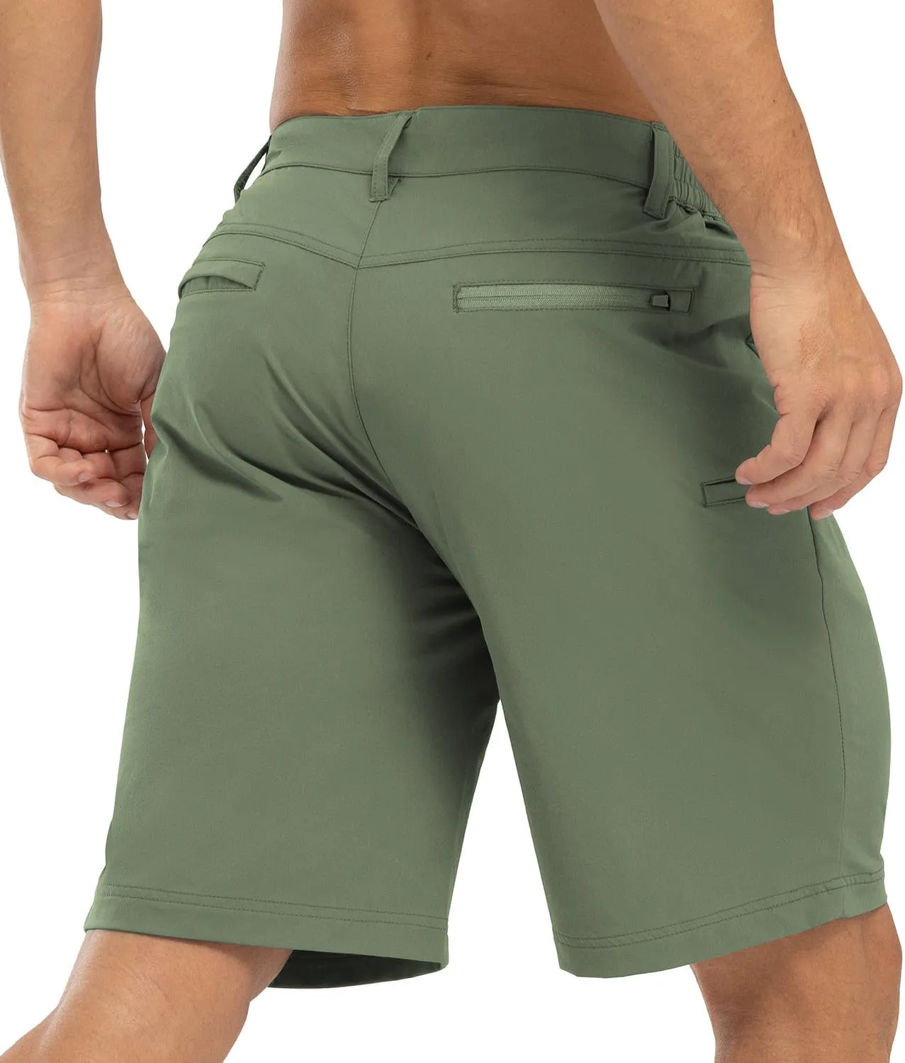 BGOWATU Mens Golf Shorts Stretch Dress Shorts Dry Fit Casual Hiking Cargo Shorts for Summer with Pockets