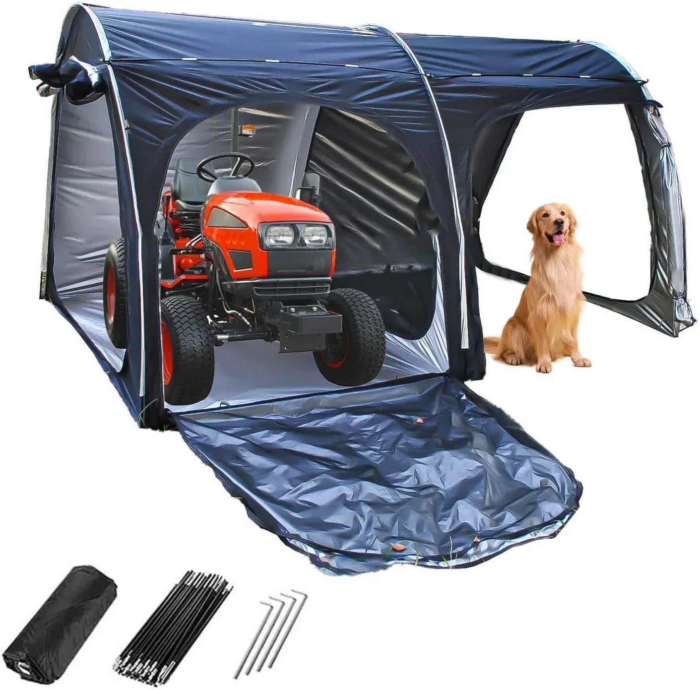 Bicycle Tent with Ventilation Mesh Bike Shed with 210D Oxford Fabric PU4000 Waterproof Small Outdoor Shed Bike Tent