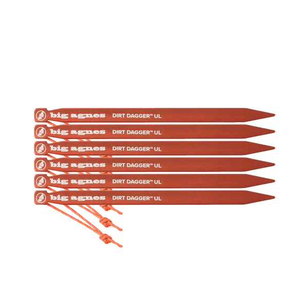 Big Agnes Dirt Dagger UL 6.75" Tent Pegs Pack of 6