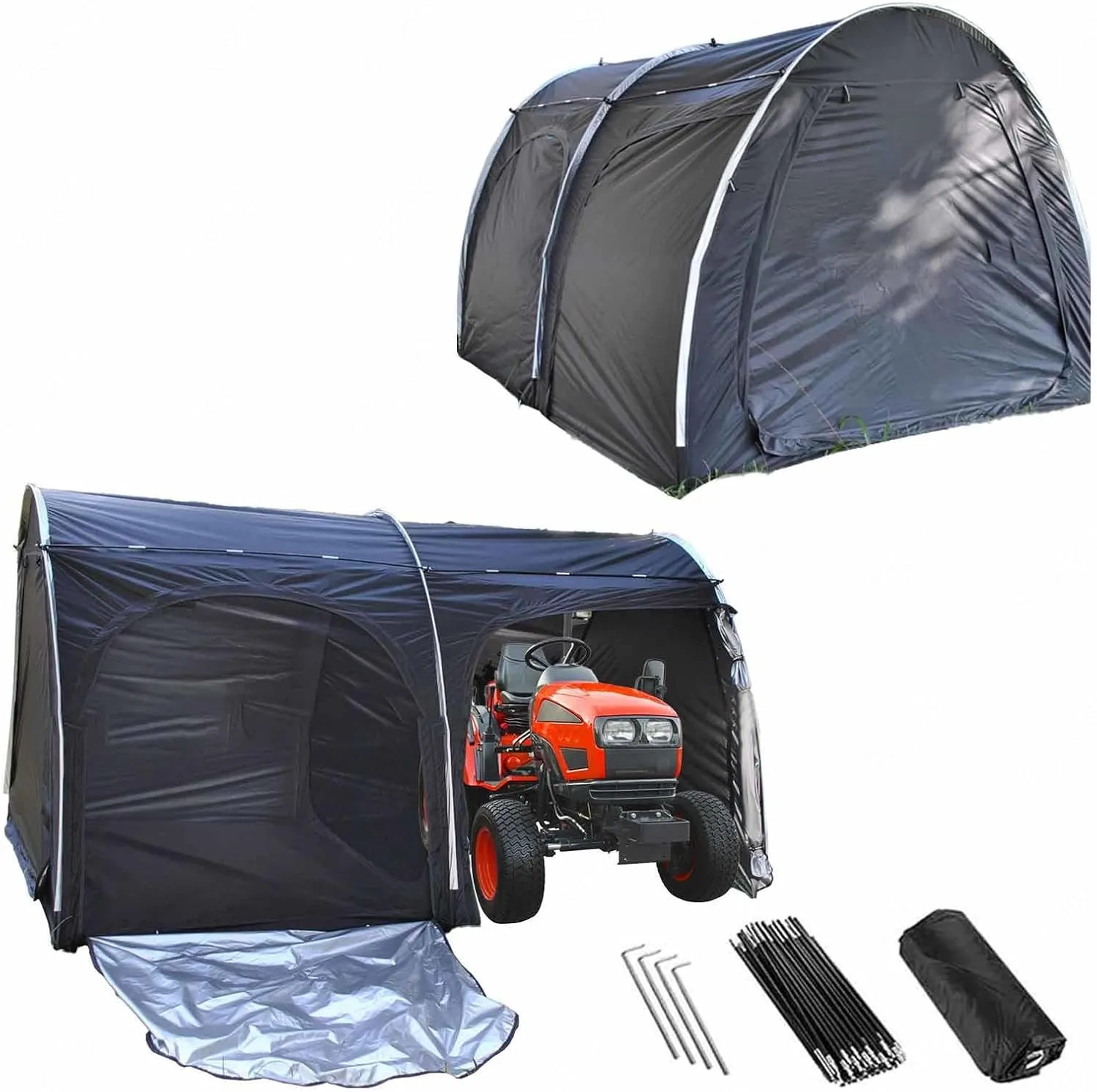 Bike Tent with Ventilation Mesh Bike Storage Tent with Double Doors for 5-7 Bikes Motorcycle Storage Shed Bicycle Tent