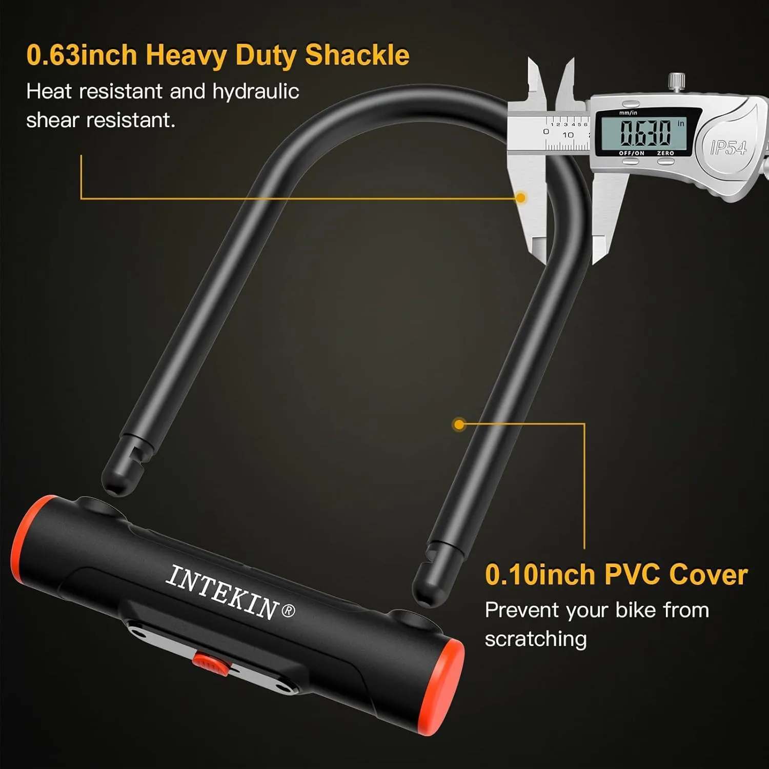 Bike U Lock Heavy Duty Bike Lock Bicycle Lock, 16mm U Lock and 3ft / 5ft / 6ft Length Security Cable with Sturdy Mounting Bracket for Bicycle, Motorcycle and More