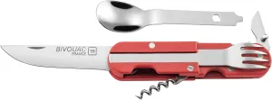 Bivouac Multi Tool Red Multifunction Knife Made in France Camp Utensil Set