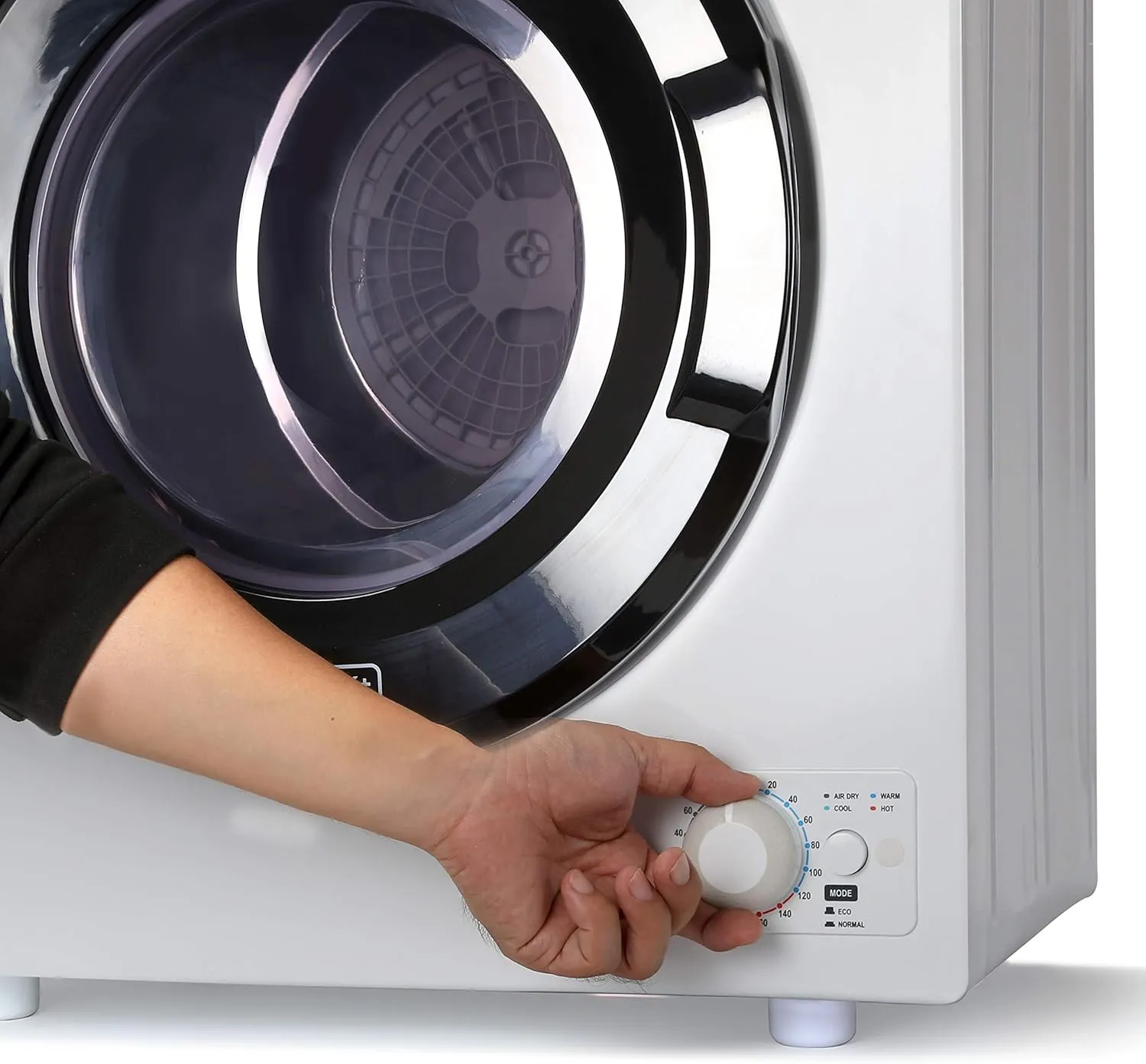 BLACK DECKER BCED26 Compact Dryer for Standard Wall Outlet, Small, 5 Modes, Load Volume 8.8 lbs., White