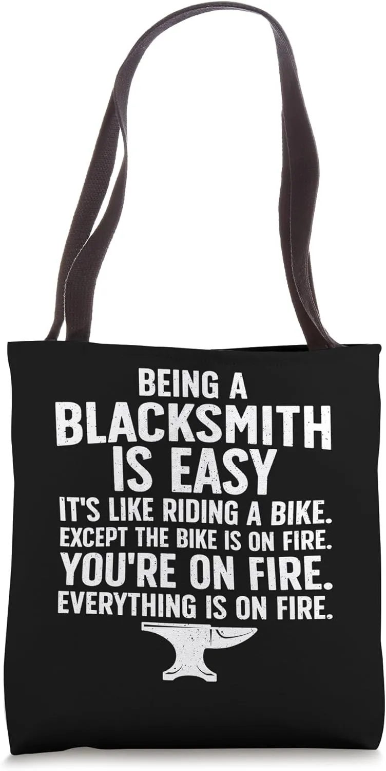 Blacksmith Art For Men Women Forging Tools Blacksmithing Tote Bag