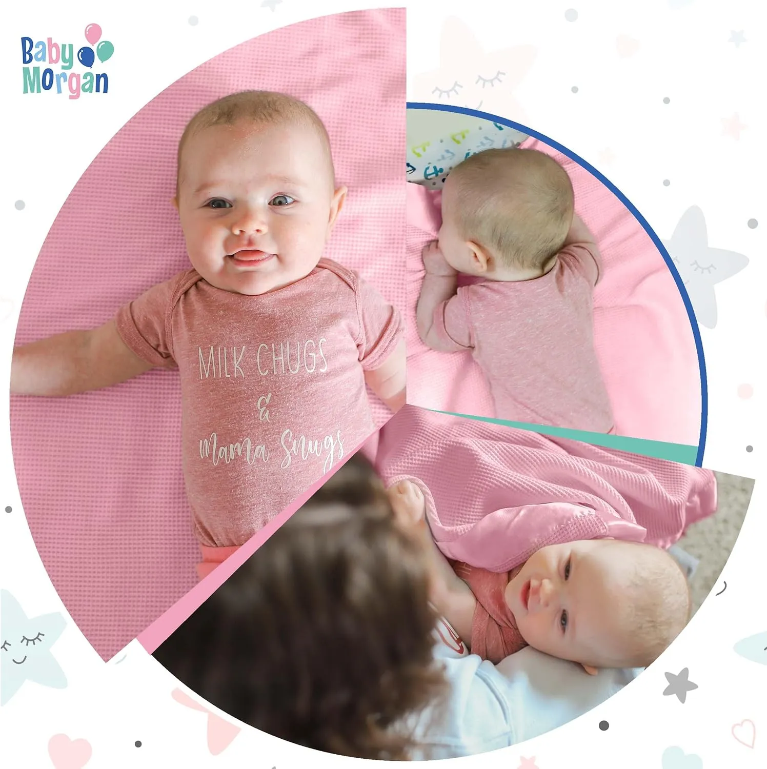 Blankets - Thermal Waffle Warm Baby Blanket for Crib - Soft and Cozy Baby Crib Blanket for Nursery, Stroller, or Naptime Comfort - Ideal Shower Gift - Pink, Nylon Trim (36" x 50")