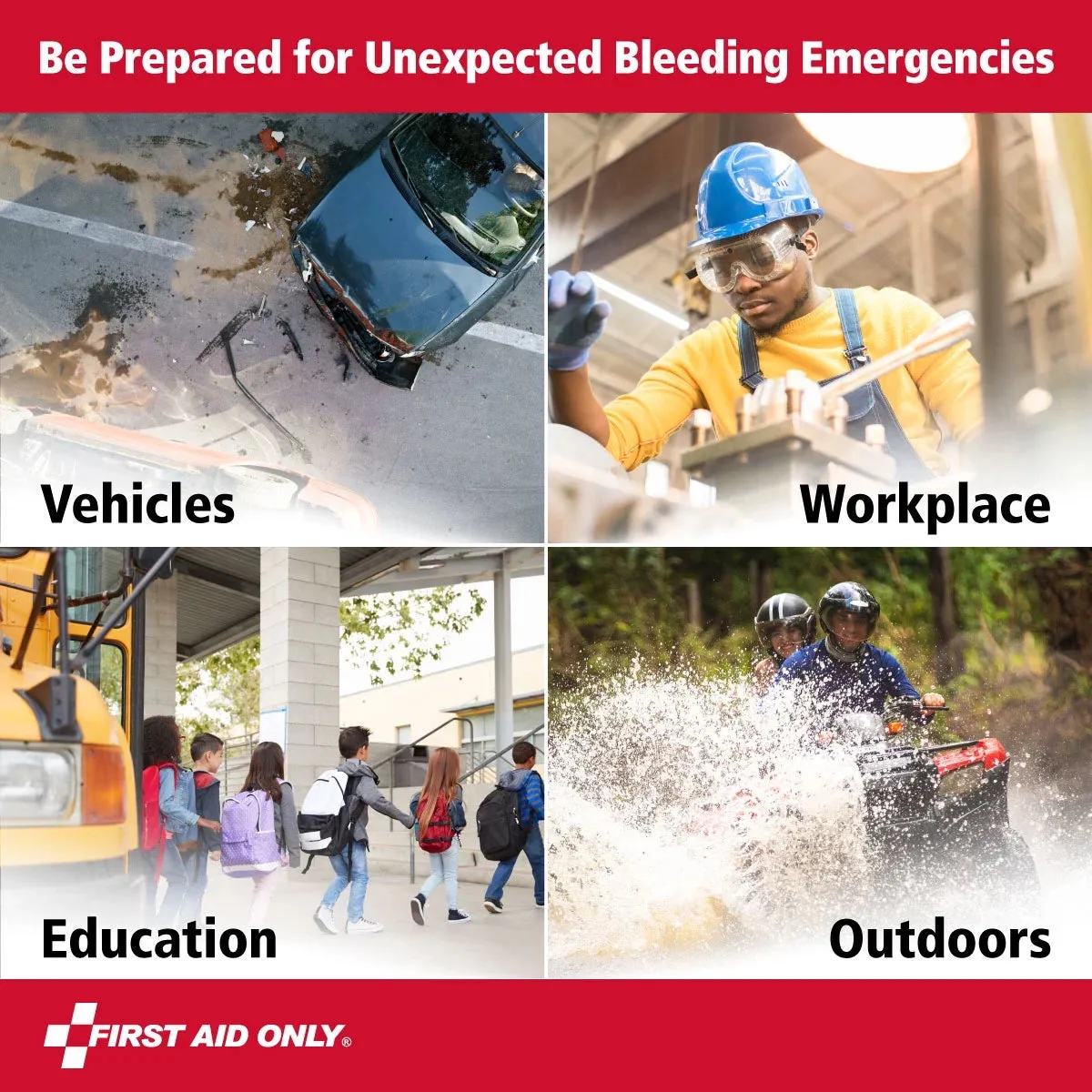 Bleeding Control Kit | Emergency Tourniquet & Hemostatic Gauze | Critical Trauma First Aid Kit