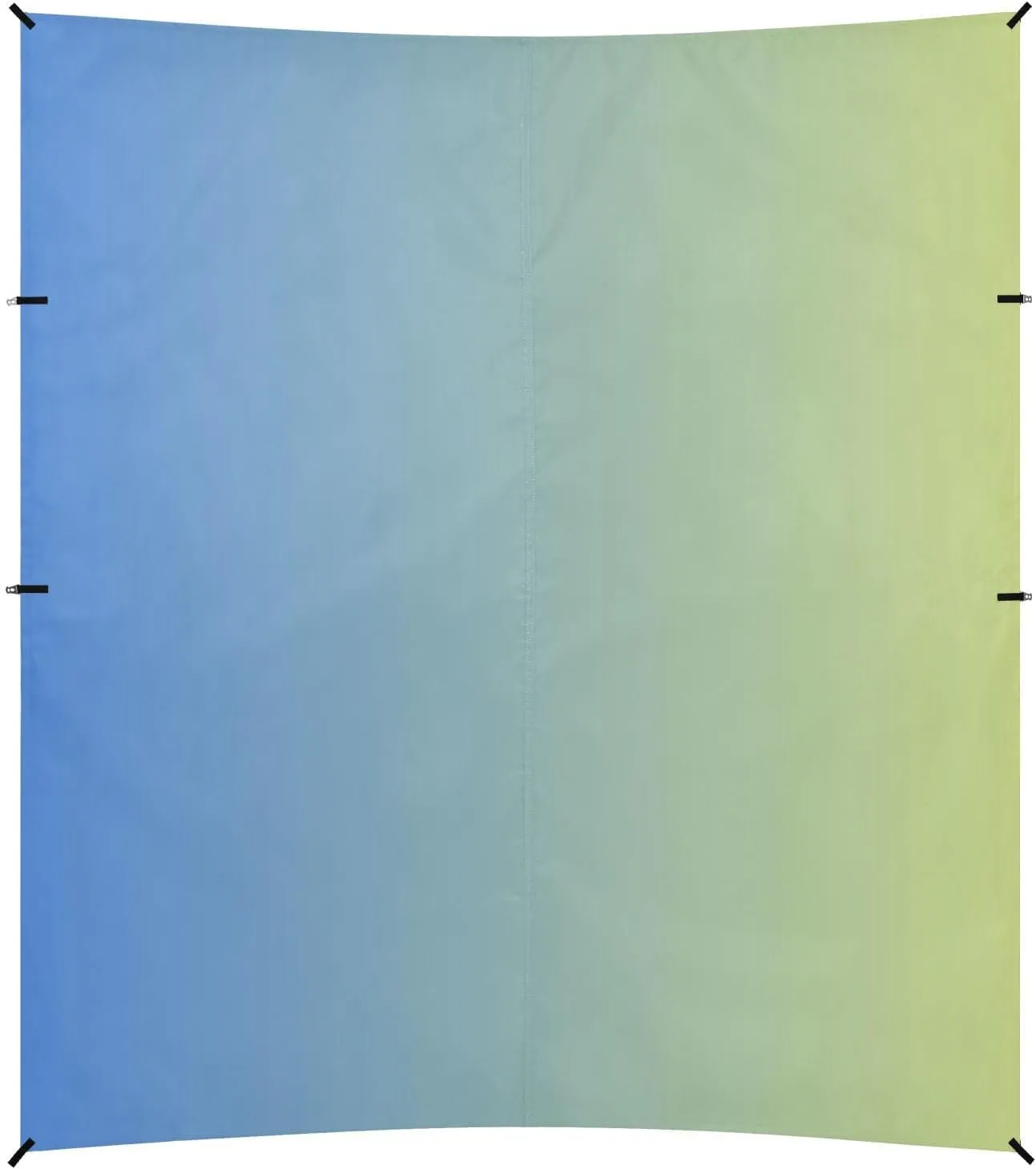 Blue Yellow Gradient Foldable Beach Canopy UPF50  Waterproof Sun Shade Includes Sand Shovel, Sandbags, Stability Poles for Camping, Picnics, Backyard & Fishing