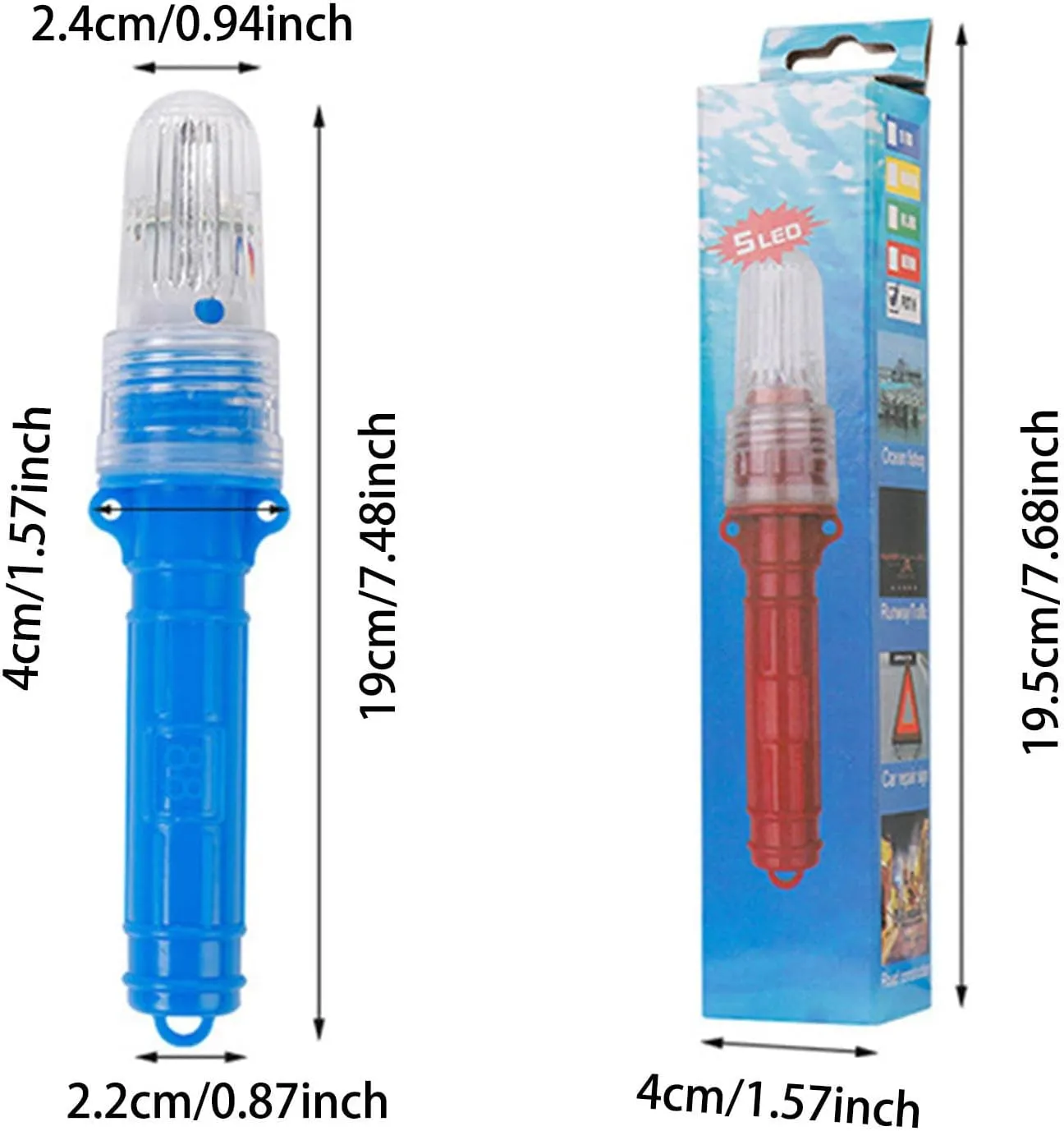 Boat Flares – Boat Flares Coast Guard Approved Marine | Waterproof Emergency Signals for Fishing Nets, Buoys & Boats (Red,Blue,White,Yellow,Green)