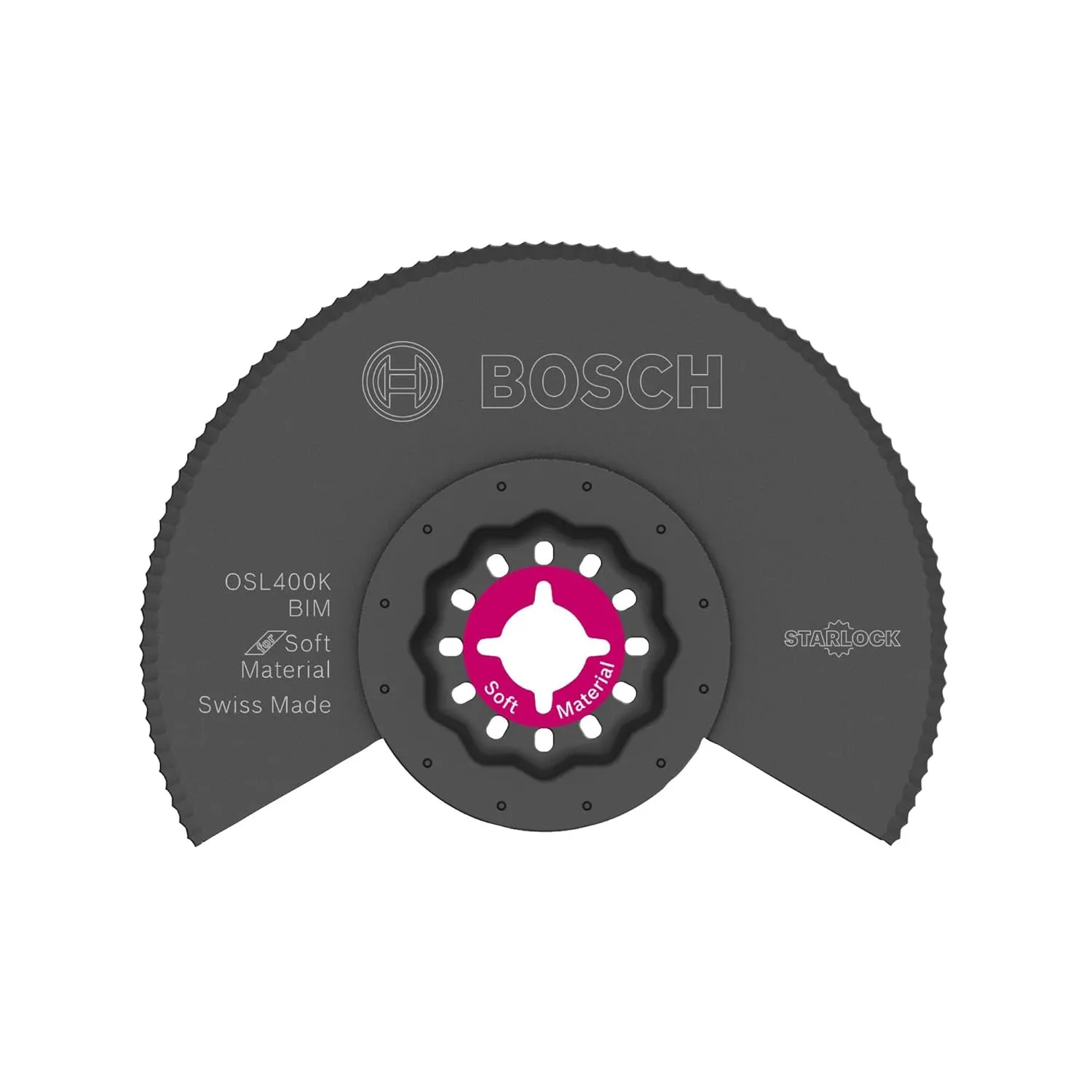 BOSCH OSL400K 1-Piece 4 in. Starlock Oscillating Multi Tool Soft Materials Bi-Metal Serrated Knife Segmented Blade for Cutting Applications in Carpet, Cardboard, Insulation and Other Materials