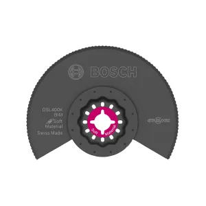 BOSCH OSL400K 1-Piece 4 in. Starlock Oscillating Multi Tool Soft Materials Bi-Metal Serrated Knife Segmented Blade for Cutting Applications in Carpet, Cardboard, Insulation and Other Materials