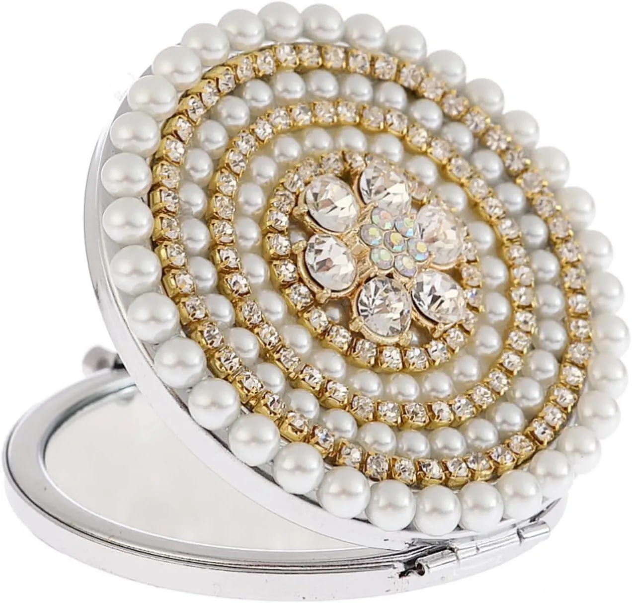 Bridesmaid Gifts Wedding Gift Compact Makeup Mirror Maid of Honor Gift for Women Best Friend Friendship Gifts Compact Mirror Bridal Shower Rhinestone Compact Mirror Adorable Bling Glitter