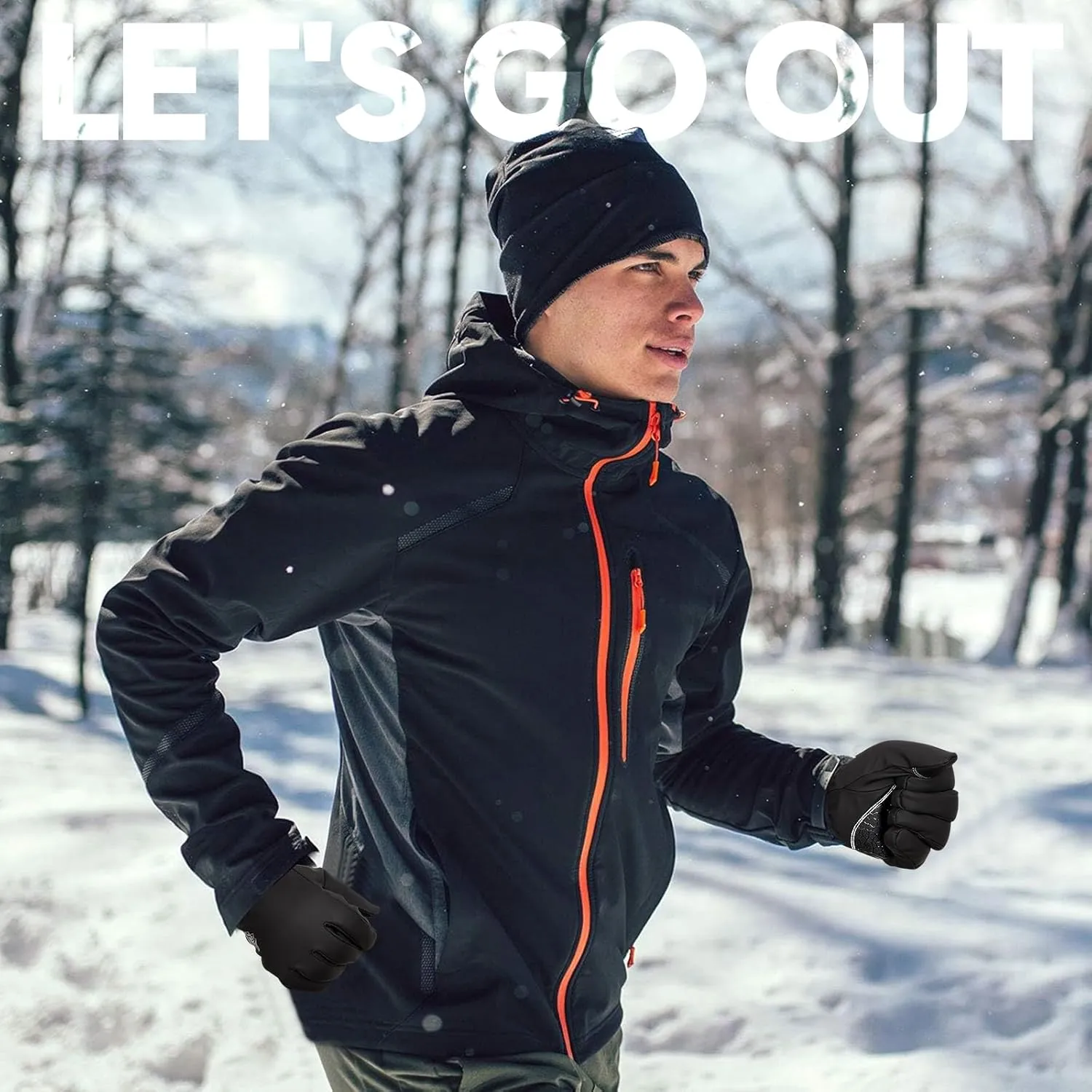 Bruvoalon Y322 Winter Gloves for Men & Women, -30℉ Waterproof Touchscreen 5-Layer Thermal Insulated Snow Gloves, Windproof Anti-Slip Ski Gloves for Cycling, Hiking, Driving, Work