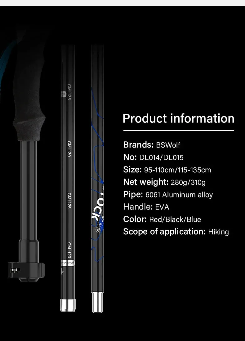 BSWOLF Nordic Ultralight Trekking Poles (2)