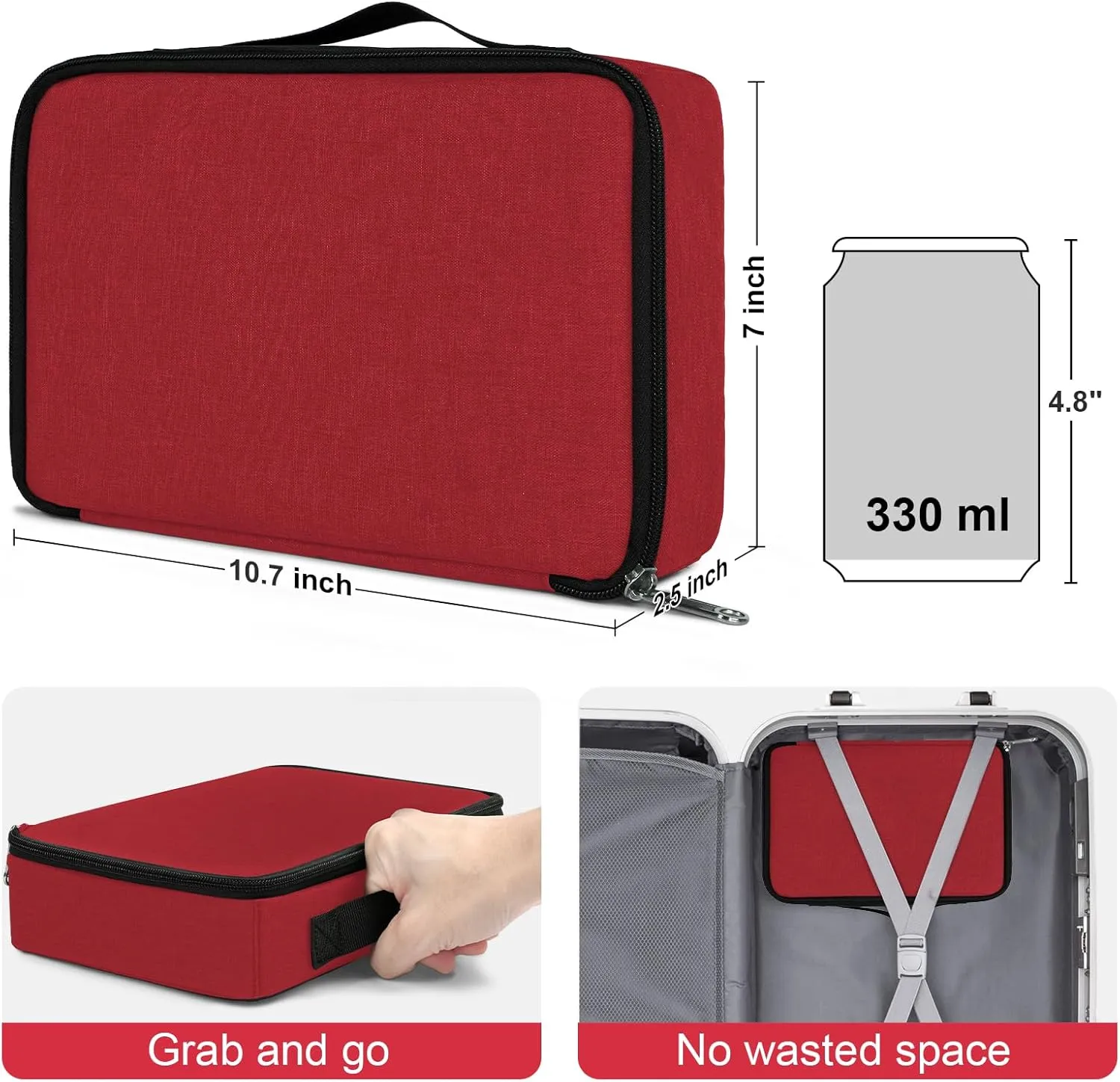 Bukere Travel Sunglasses Organizer Case, Adjustable Slot For Multiple Pairs, Portable Eyeglasses Storage Box for Men Women