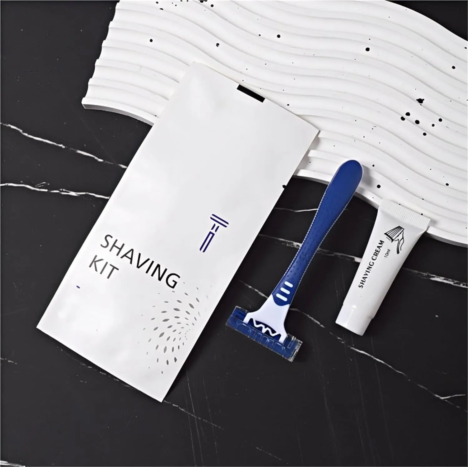 Bulk hotel and travel disposable razors - eco-friendly manual razors, hotel bathroom guest supplies, travel shaving kits, wholesale beauty products with shaving cream (1999)