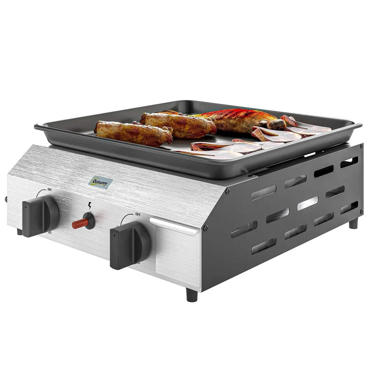 Burner Premium Complete range Portable Outsunny Gas Grill Two