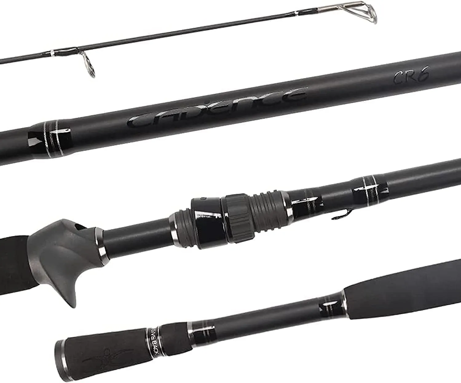 Cadence CR67B Baitcasting Rods Fast Action Fishing Rods Lightweight Portable Casting Rods with 30/40 Ton Carbon Exposed Blank Reel Seat Stainless Steel Guides with SiC Inserts Baitcast Rods