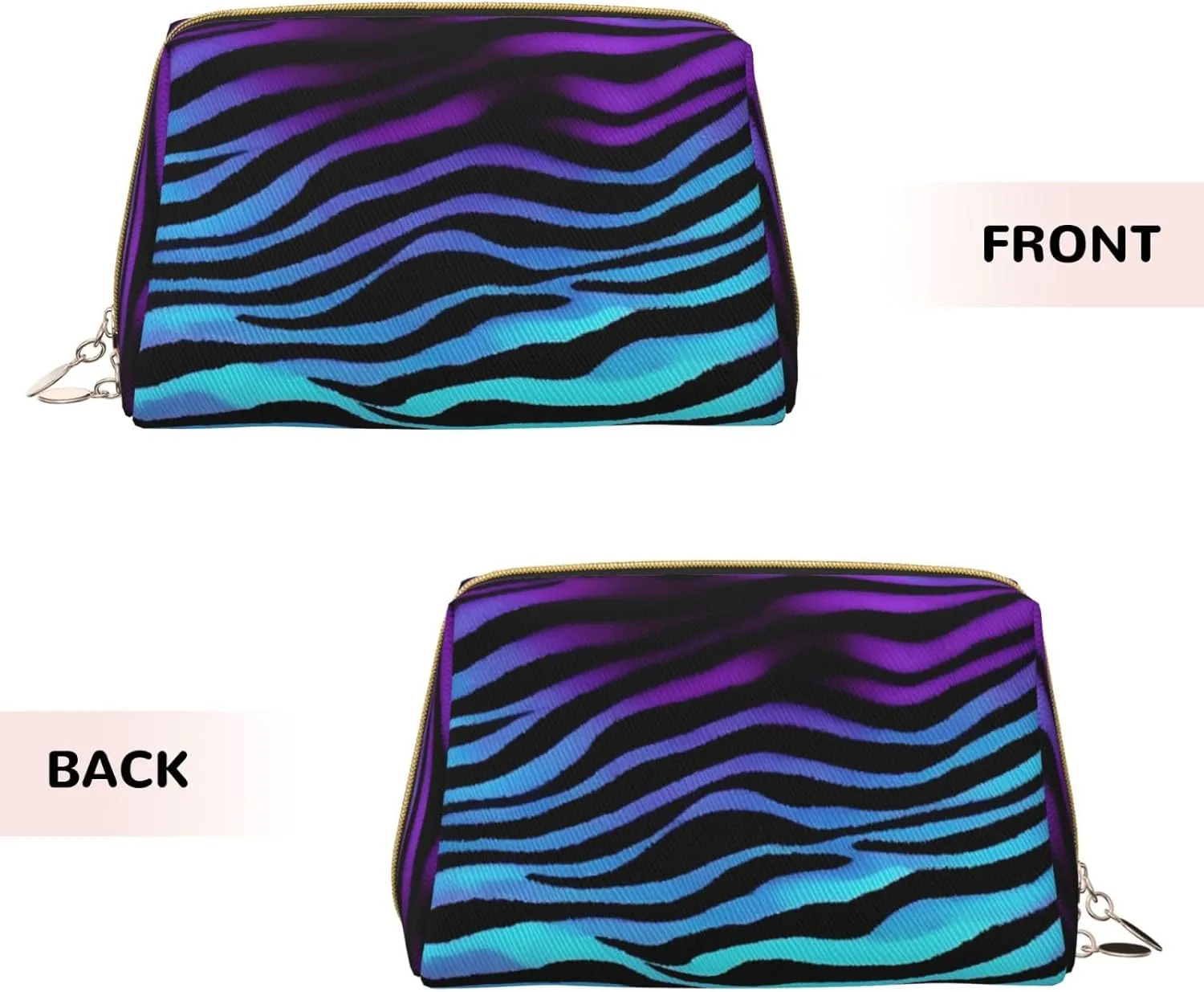 Camouflage Zebra Stripes Toiletry Pouch, Travel-Friendly Makeup Organizer For Makeup Brushes, Lipsticks