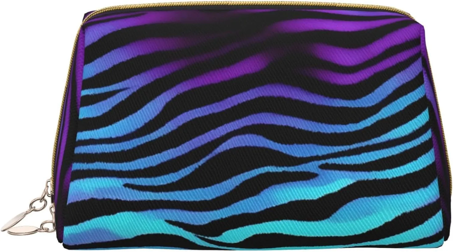 Camouflage Zebra Stripes Toiletry Pouch, Travel-Friendly Makeup Organizer For Makeup Brushes, Lipsticks