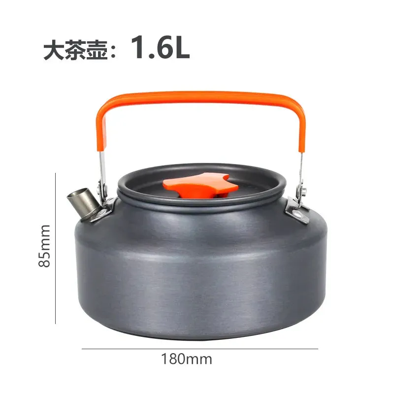 Camping Cookware Set Aluminum 2-8 Person Portable Outdoor Tableware Cookset Cooking Kit Pan Bowl Kettle Pot Hiking BBQ Picnic