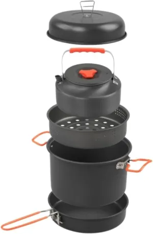 Camping Kitchen Utensil Outdoor Double Ear Portable Camping Cookware Set Camping Pot Picnic Cookware for Outdoor Cooking