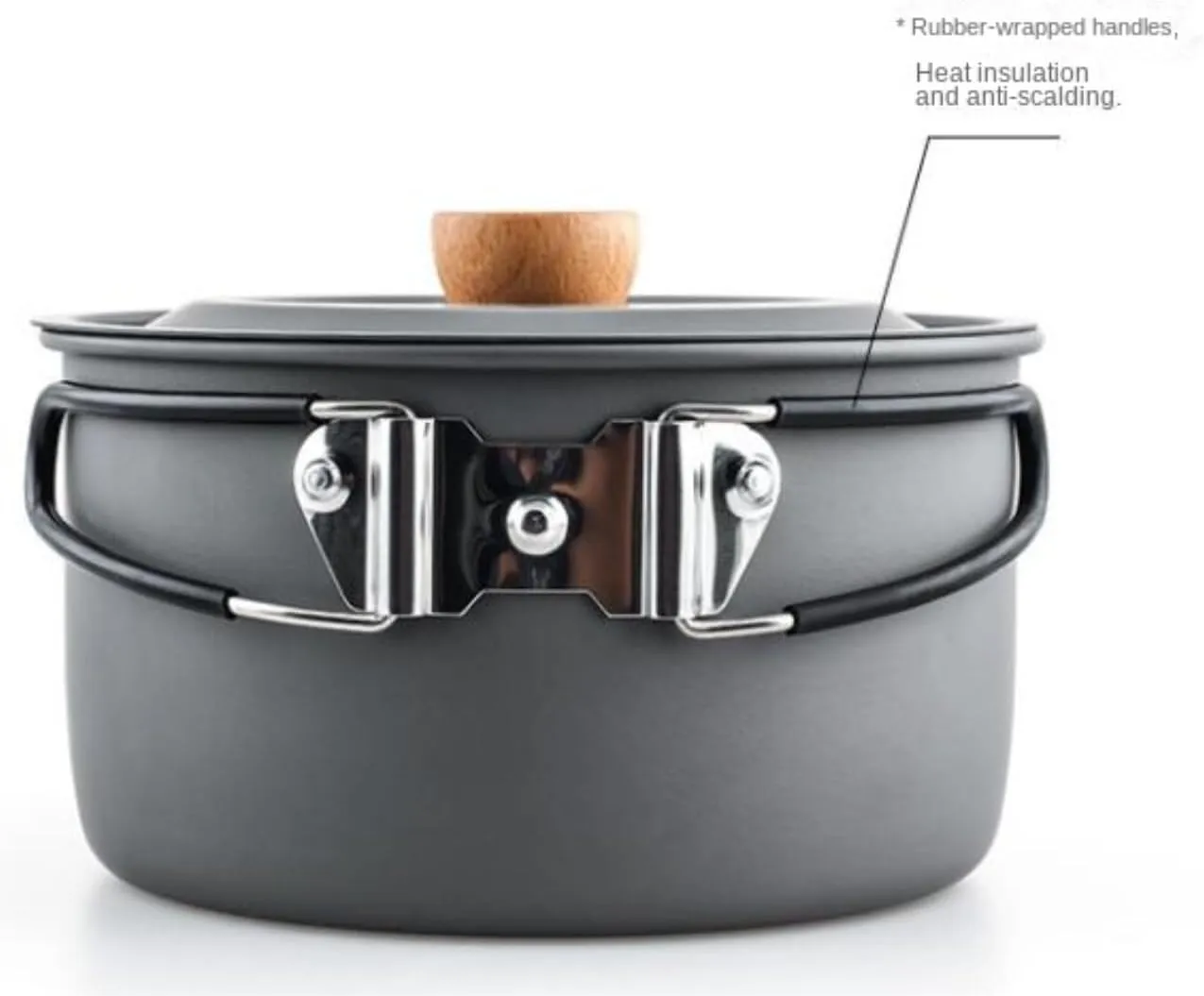 Camping Kitchen Utensil Outdoor Picnic Pots Camping Cookers Kitchen Utensils Portable Small Hot Pot Cooking Picnic Pot for Outdoor Cooking
