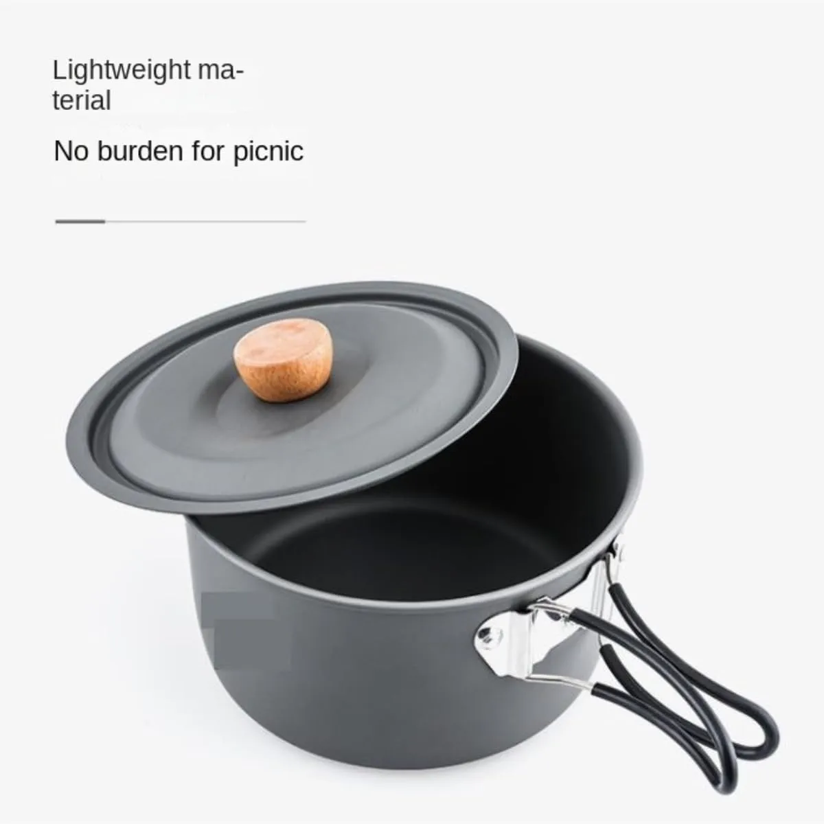 Camping Kitchen Utensil Outdoor Picnic Pots Camping Cookers Kitchen Utensils Portable Small Hot Pot Cooking Picnic Pot for Outdoor Cooking