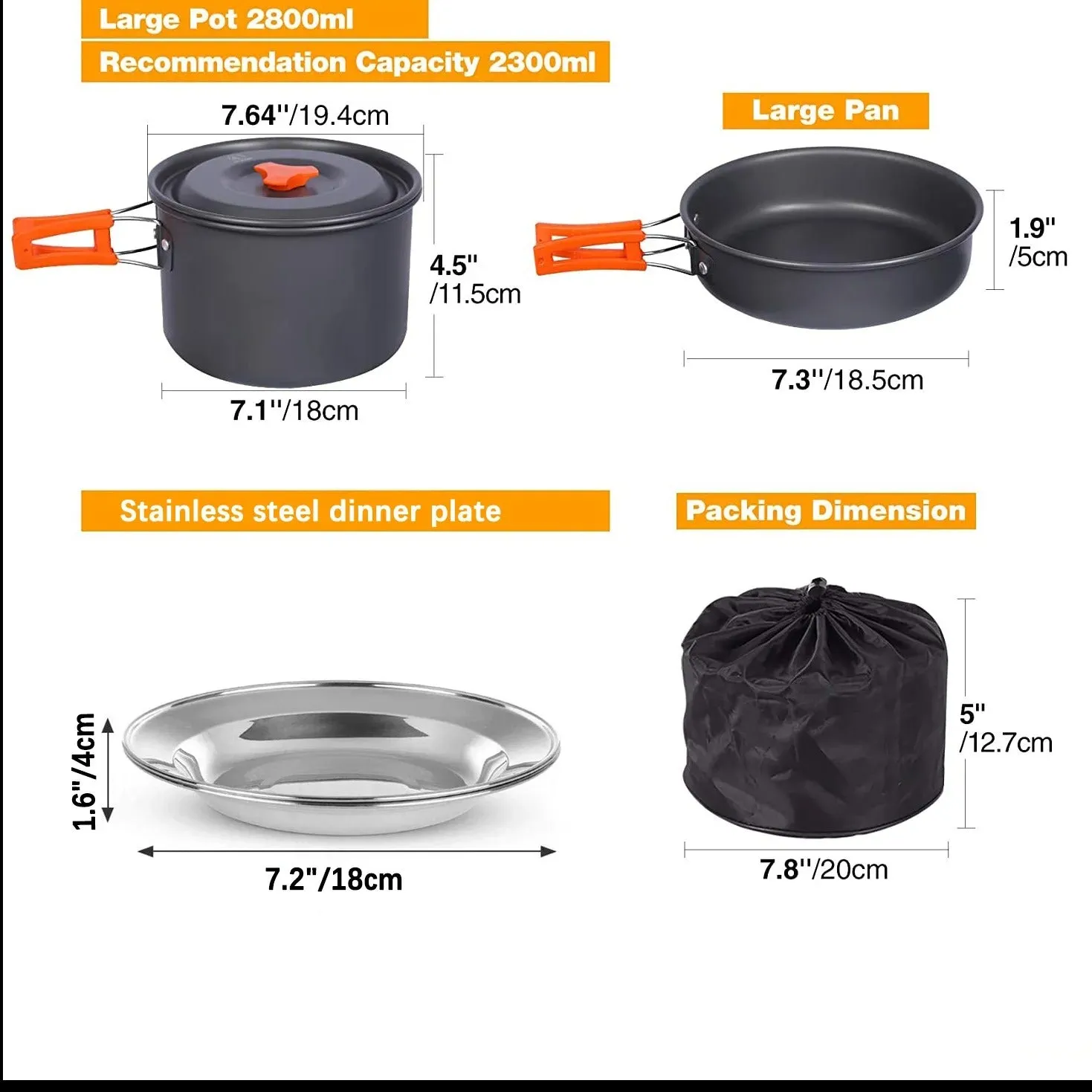 Camping Outdoor Aluminium Cooking Set