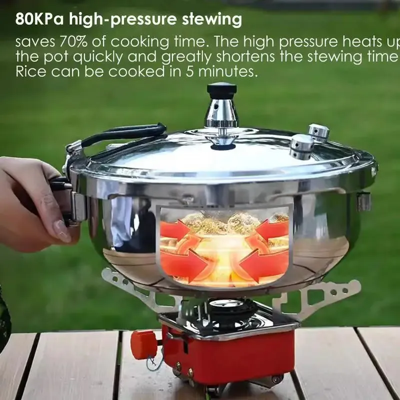 Camping  Stainless Steel Pressure Cooker 2.3L