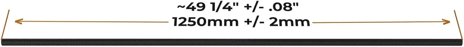 Carbon Fiber Tube - 3K Twill Weave Pattern, Matte Finish [Nominal - 3/4in OD, 9/16in ID, 49.2in Length, 1/16in Wall Thickness] [Actual - 19mm OD, 15mm ID, 1250mm Length, 2mm Wall Thickness]