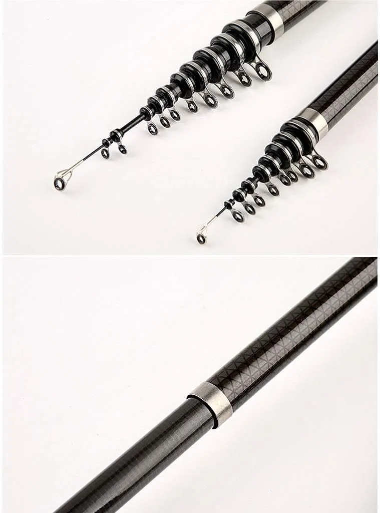 Carbon Fishing Rod Telescopic 2.7m 3.6m 4.5m 5.4m 6.3m 7.2m Ultralight Rock Spinning Rods Fishing Poles