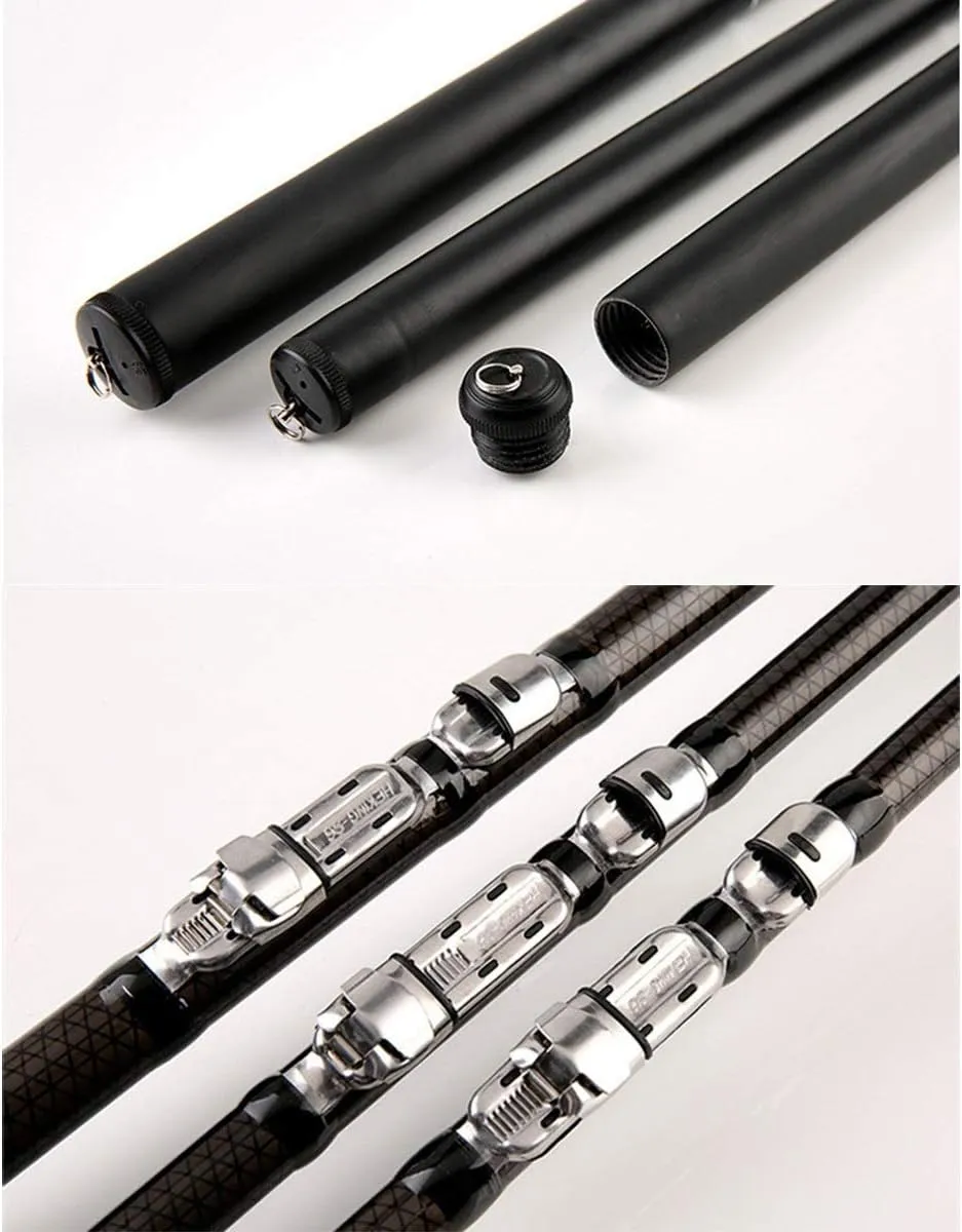 Carbon Fishing Rod Telescopic 2.7m 3.6m 4.5m 5.4m 6.3m 7.2m Ultralight Rock Spinning Rods Fishing Poles