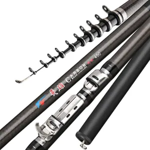 Carbon Fishing Rod Telescopic 2.7m 3.6m 4.5m 5.4m 6.3m 7.2m Ultralight Rock Spinning Rods Fishing Poles