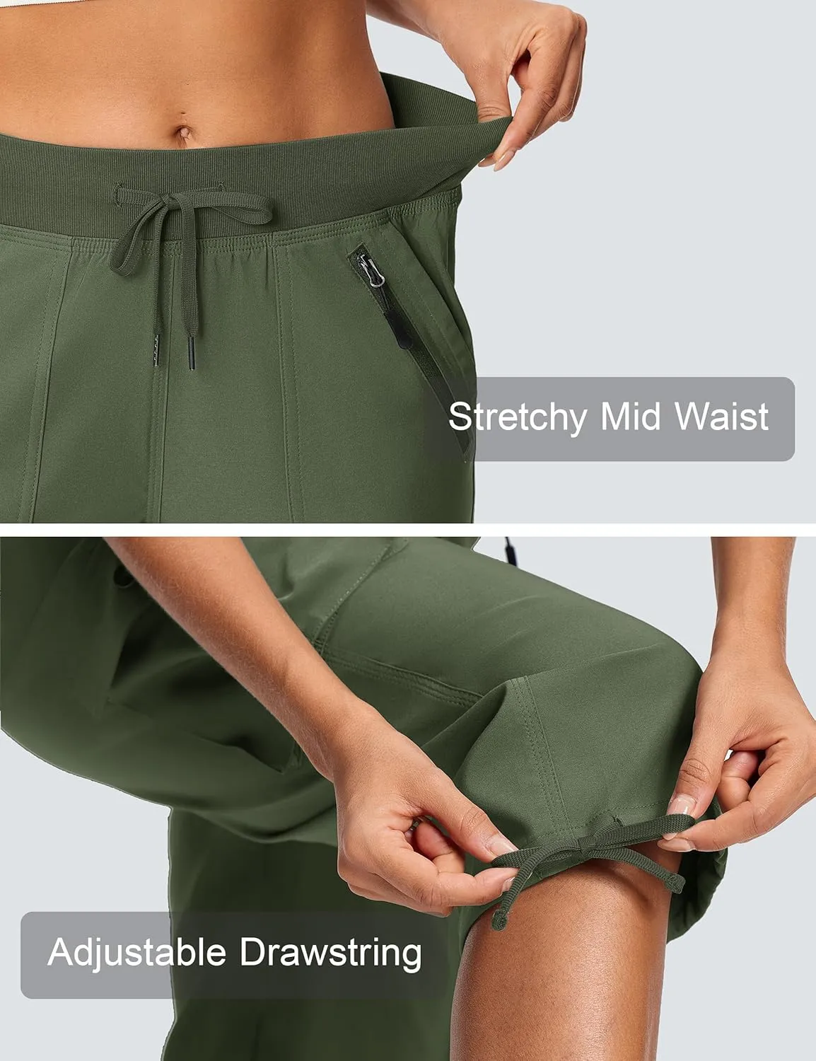 Cargo Capri Pants for Women Lightweight Quick Dry UPF 50  Summer Capris with 8 Pockets for Hiking Travel Casual