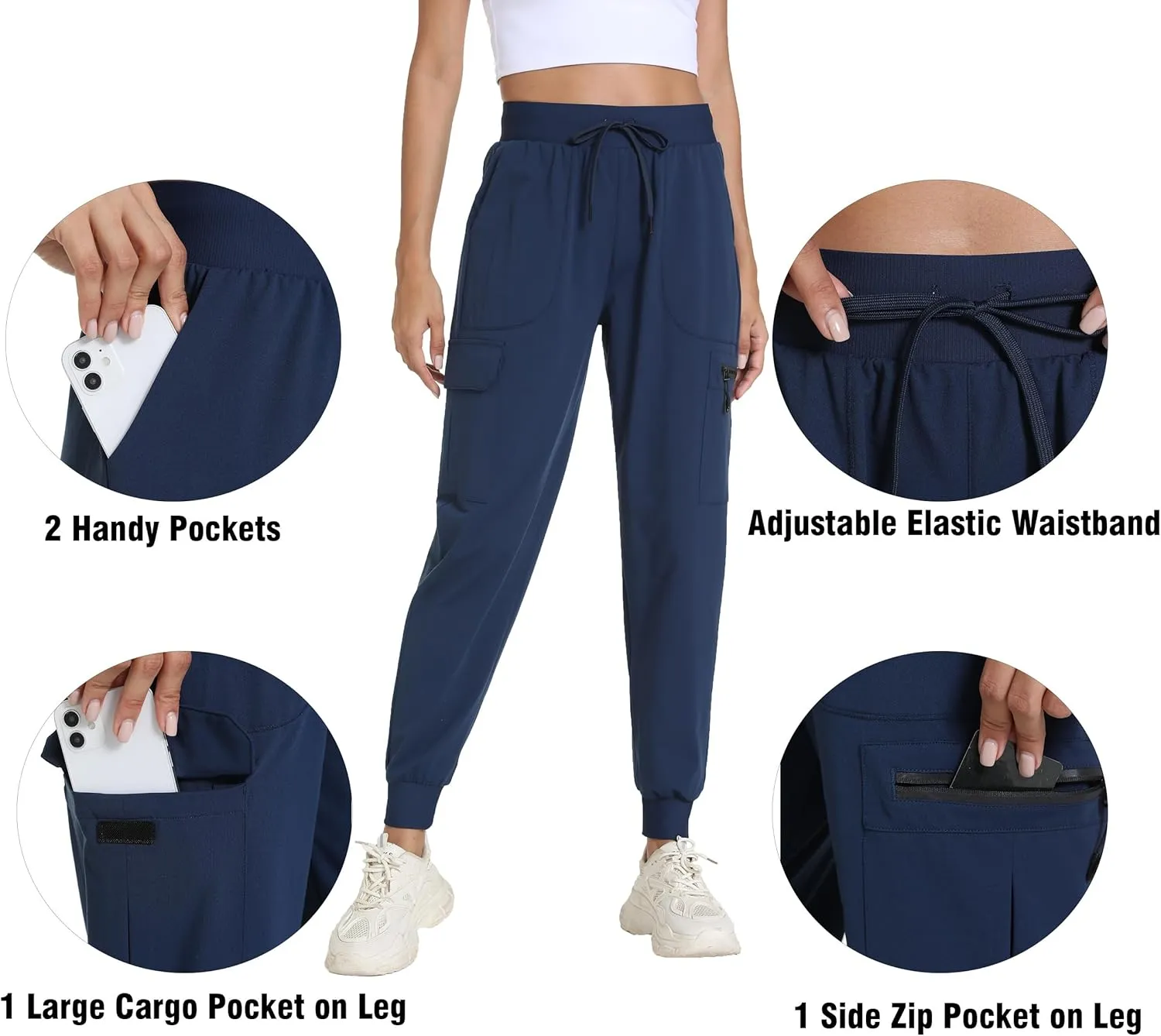 Cargo Pants for Women with Pocket Workout Athletic Joggers Lightweight Casual Travel Outdoor Camping Hiking Pants