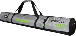 CarverTec Pro Ski Bag for 1 Pair of Skis and Poles - Silver Green
